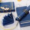 100-Pack 3-Ply Blue Disposable Paper Napkins, Soft & Absorbent for Parties & Weddings